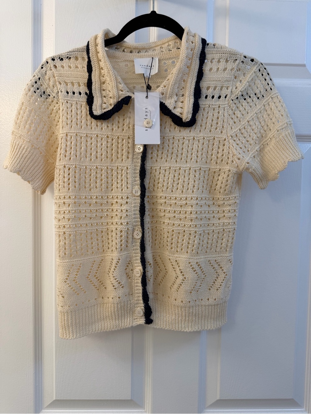 WE ARE SUNDAYS Agnes Sweater Polo Size XS NWT
